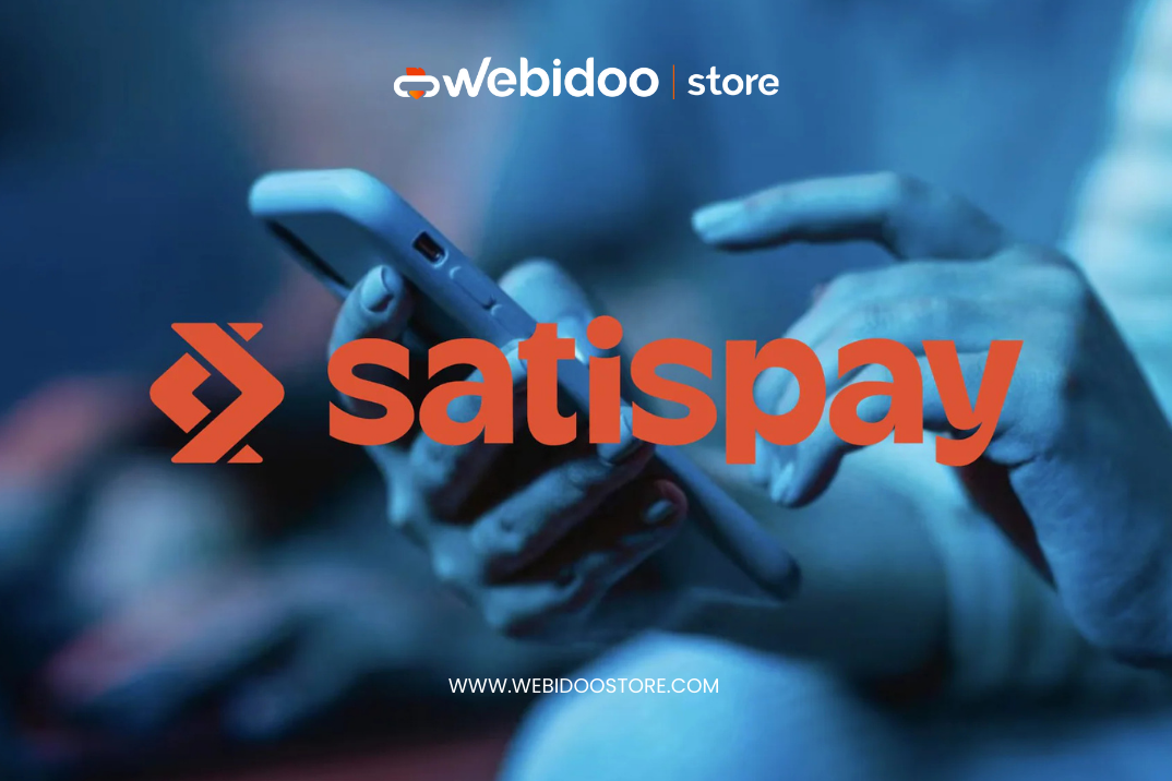 Webidoo Store accetta Satispay: pagamenti smart online e nei negozi