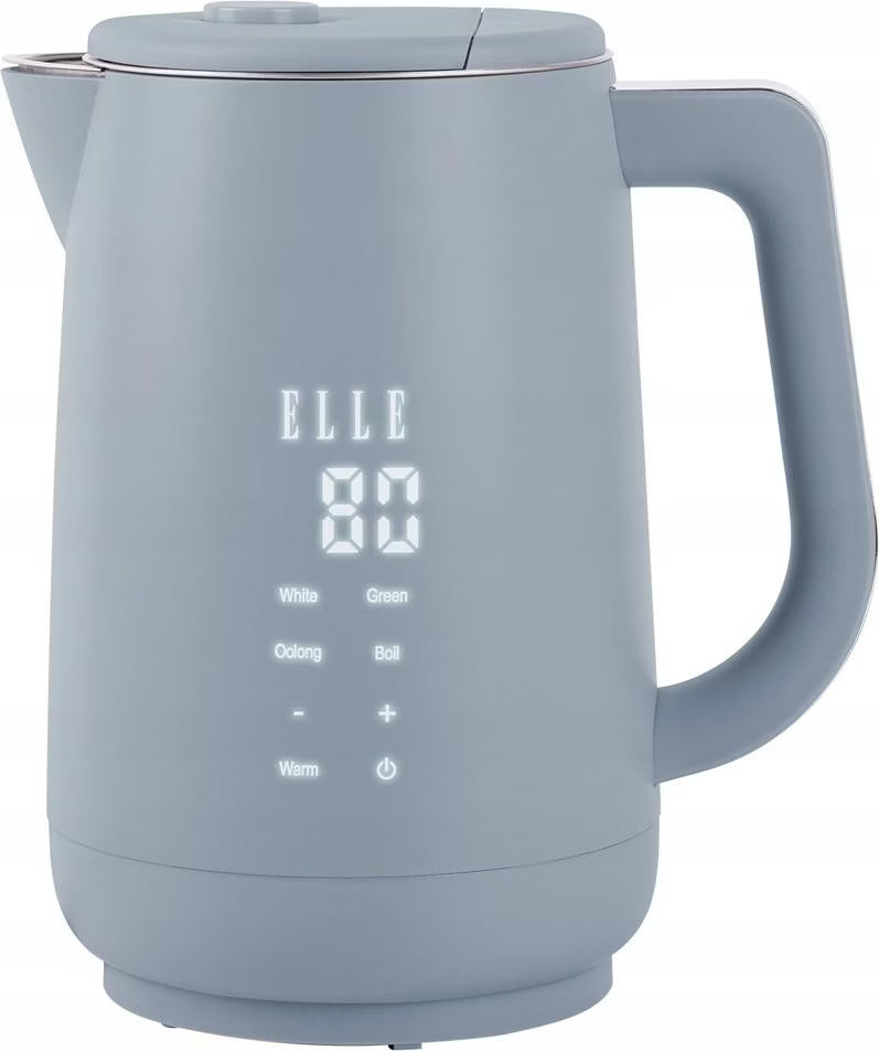 ELLE Panache 1.7L Digital Kettle Blu – Bollitore Digitale Touch con Programmi per Tè