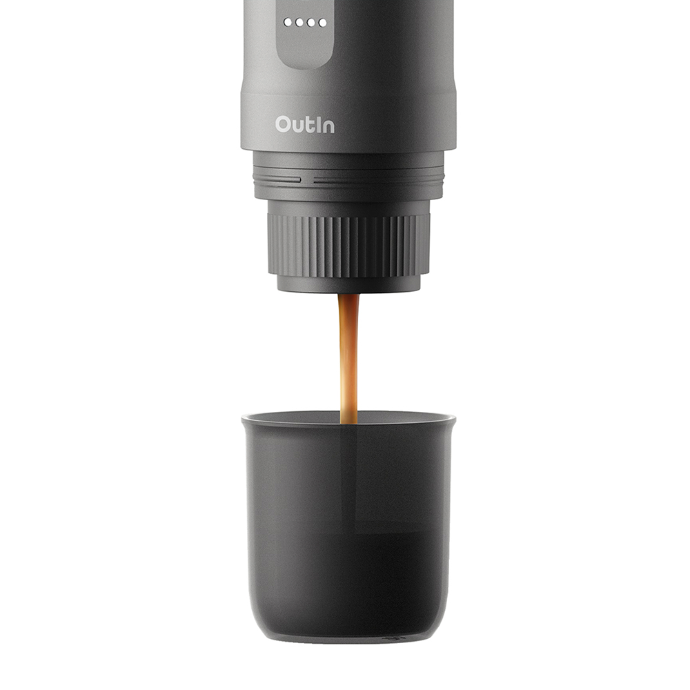 OutIn Nano, Macchina da caffè espresso elettrica portatile, Usb-C – Space Grey