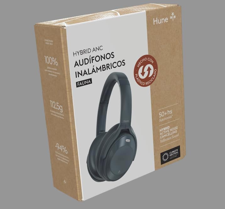 HUNE FAUNA ANC – Cuffie Wireless Over-Ear con Active Noise Cancelling in Materiali Riciclati