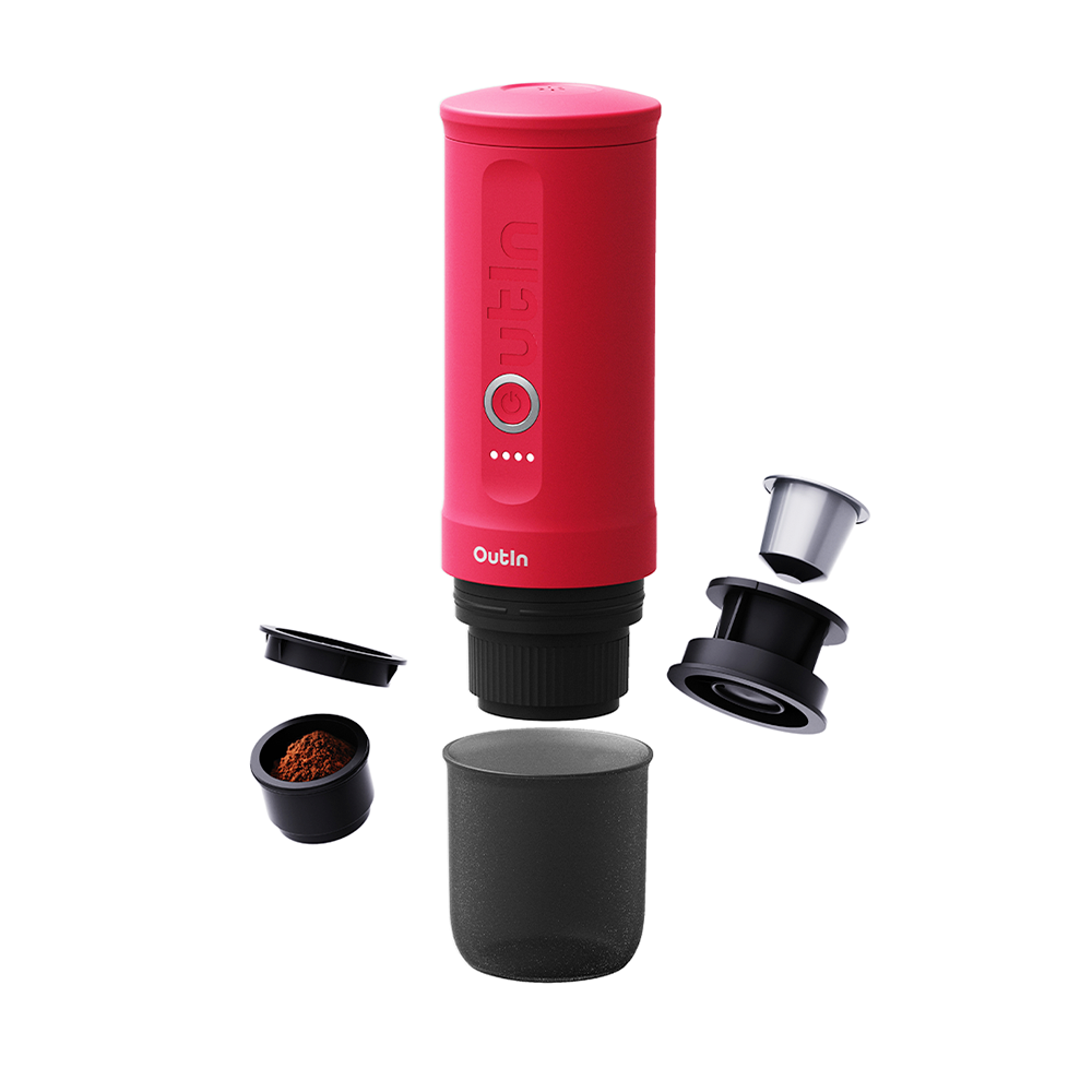 Outin Nano Macchina da Caffè Portatile Crimson Red