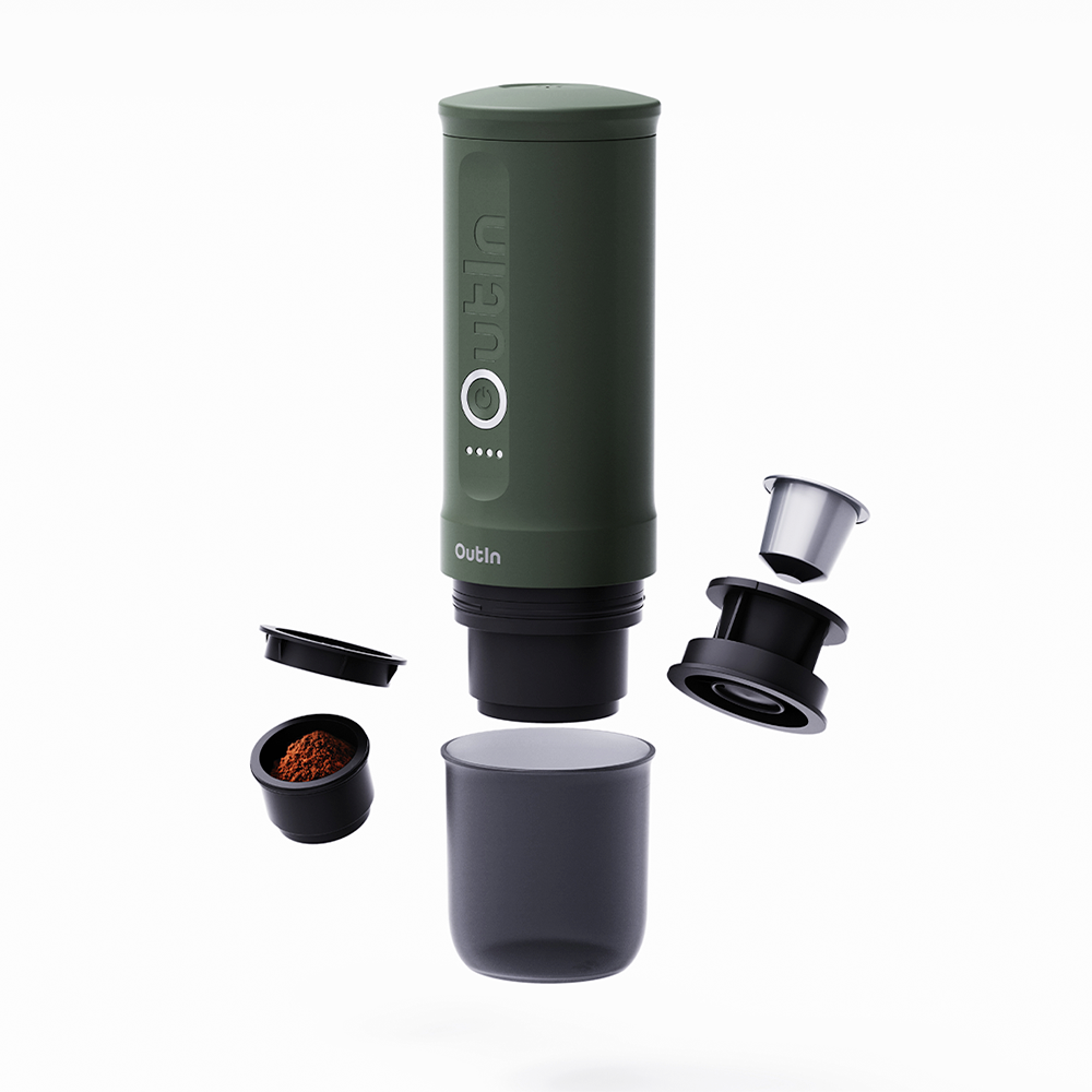 Outin Nano Macchina da Caffè Portatile Forest Green