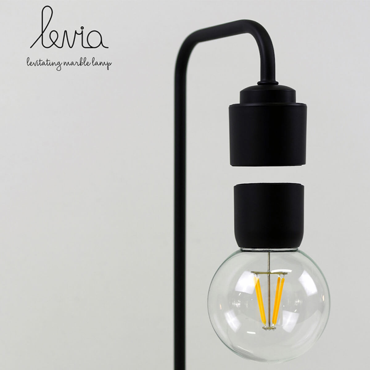 Levia lampada LED a levitazione marmo black