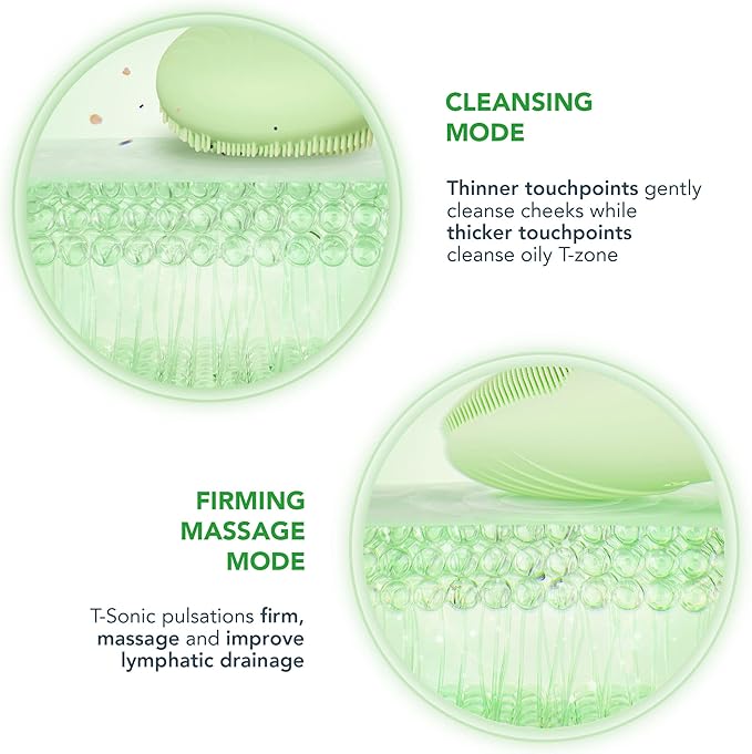 FOREO LUNA™ 4 Go Pistachio – Spazzola Detergente Viso Compatta con Massaggio Rassodante