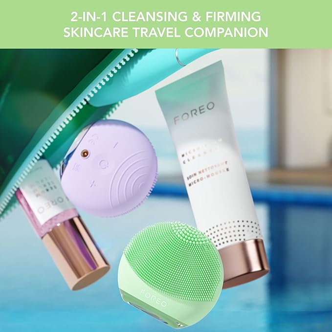 FOREO LUNA™ 4 Go Pistachio – Spazzola Detergente Viso Compatta con Massaggio Rassodante