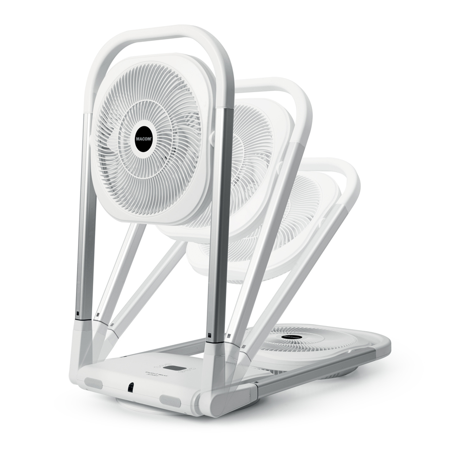 MACOM SLIMMY – Ventilatore Pieghevole Salvaspazio con 9 Velocità