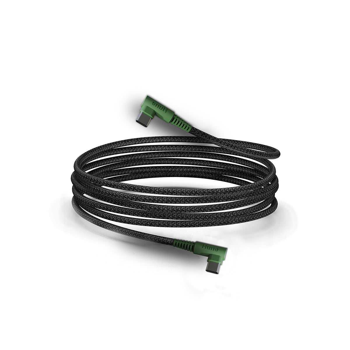 Hune Hiedra-CC Cavo 90° Tessuto TypeC-TypeC 1.2mt Verde Foresta