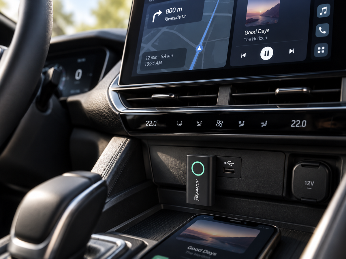 AAWireless TWO+ – Adattatore Wireless per Android Auto e Apple CarPlay