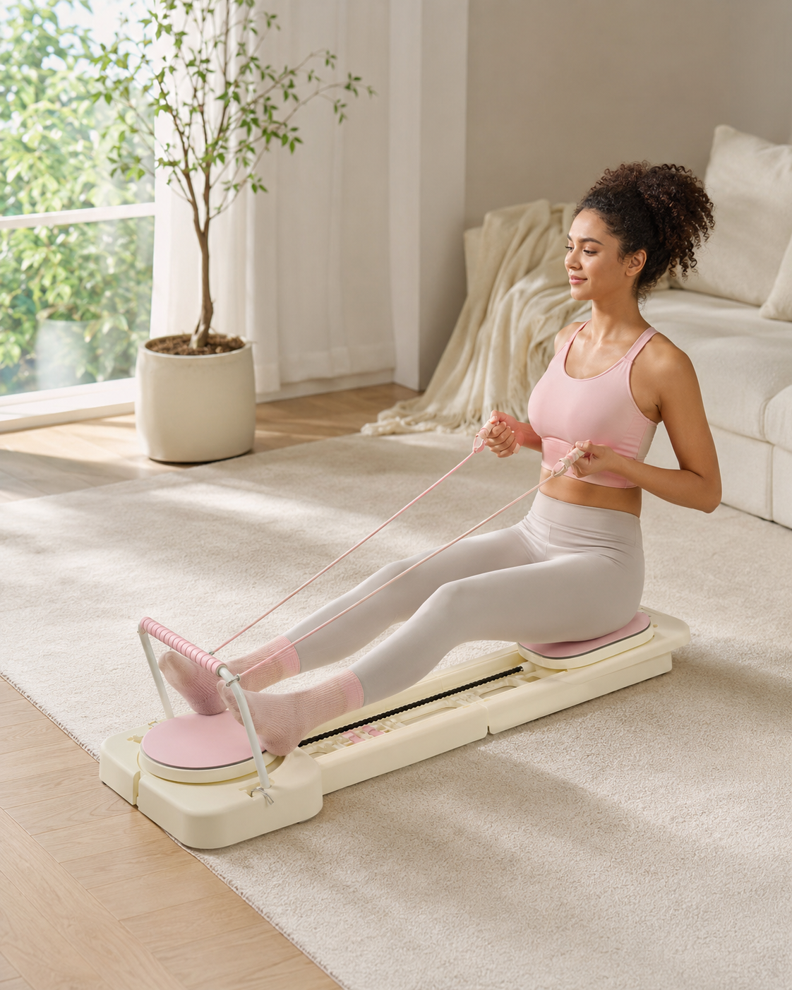 FITPADDY FitBoard – Pilates Reformer Pieghevole e Portatile per Allenamento a Casa