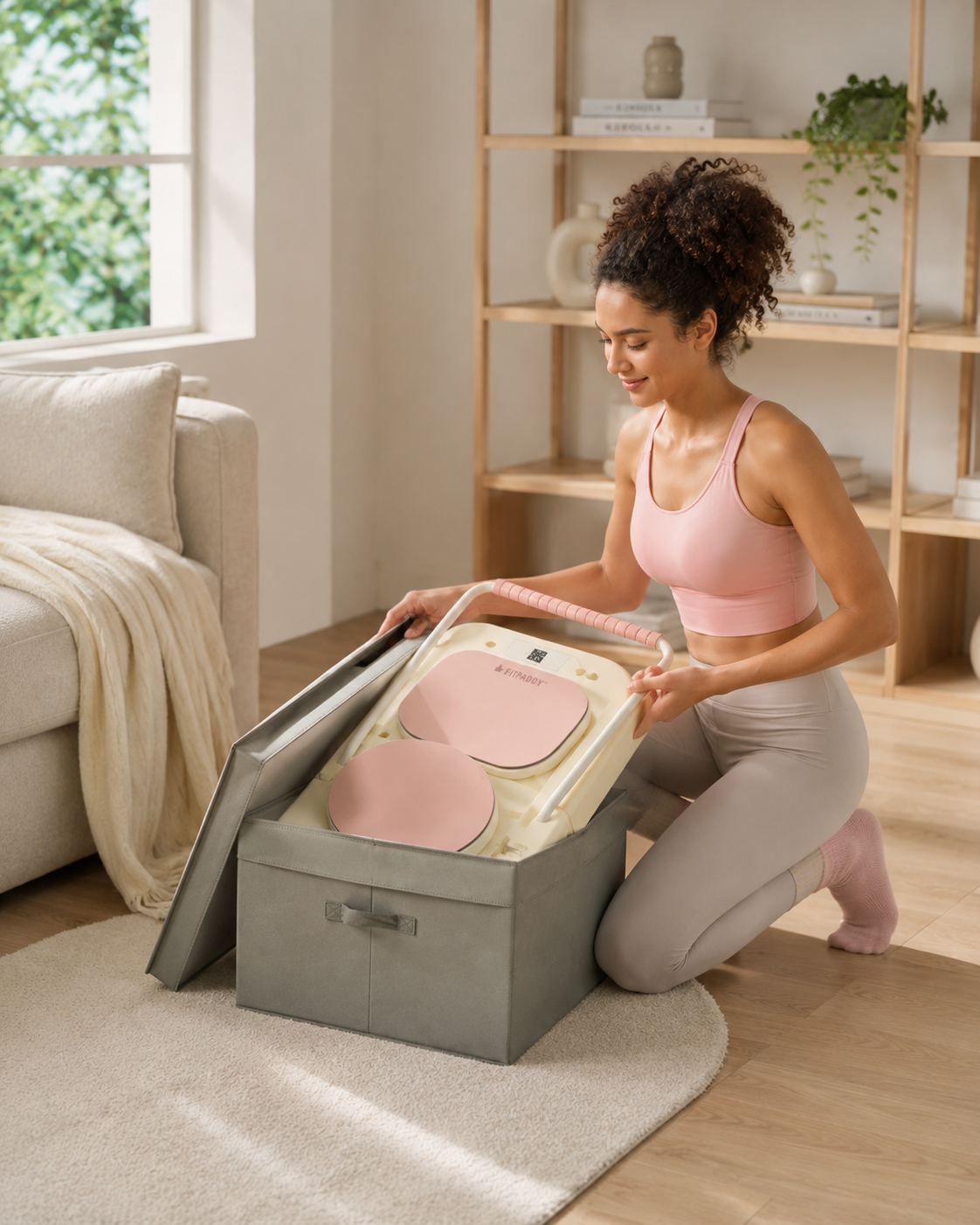FITPADDY FitBoard – Pilates Reformer Pieghevole e Portatile per Allenamento a Casa