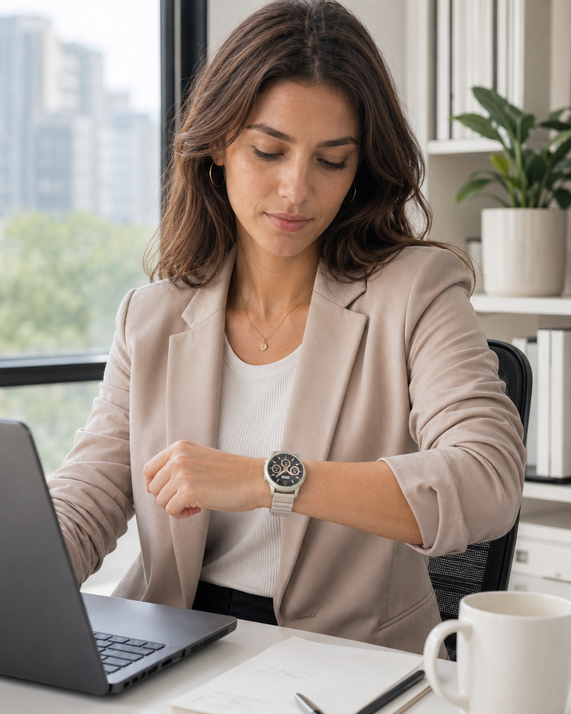 KSIX Core 3 Champagne – Smartwatch AMOLED 1,32" con Chiamate Bluetooth, IP67 e Cinturino Magnetico