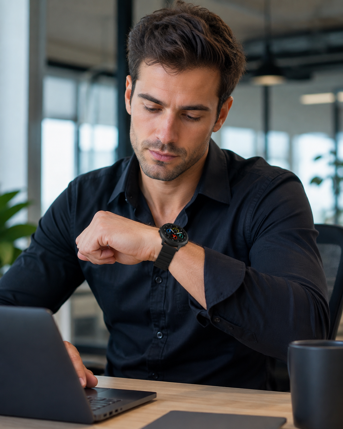 KSIX Core 3 Nero – Smartwatch AMOLED 1,32" con Chiamate Bluetooth, IP67 e Cinturino Magnetico