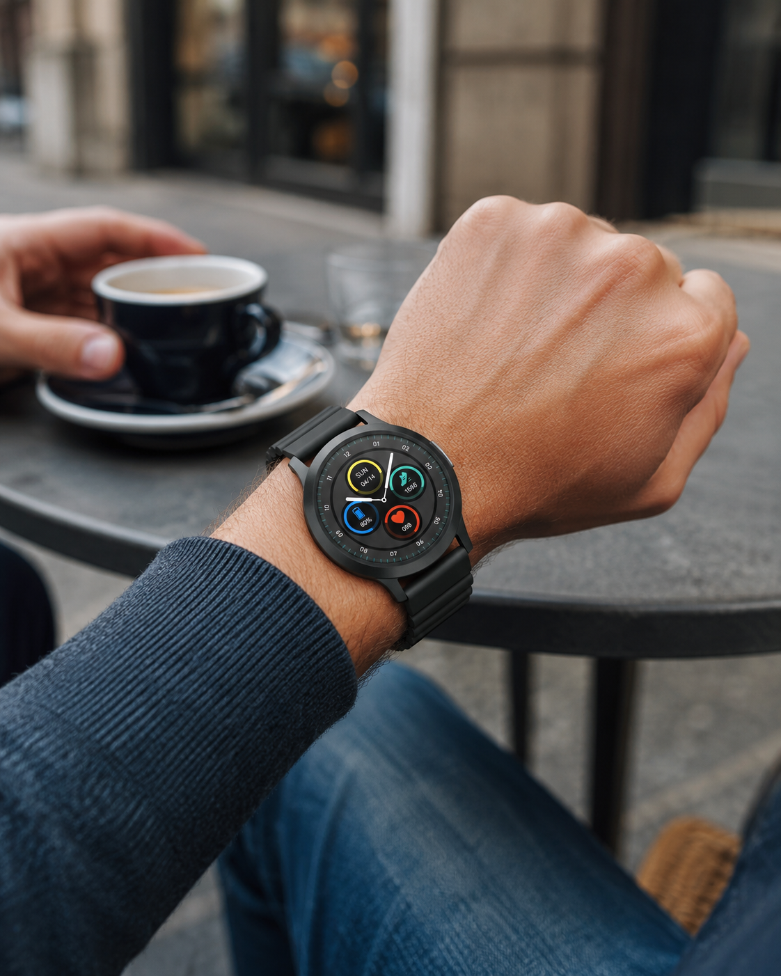 KSIX Core 3 Nero – Smartwatch AMOLED 1,32" con Chiamate Bluetooth, IP67 e Cinturino Magnetico
