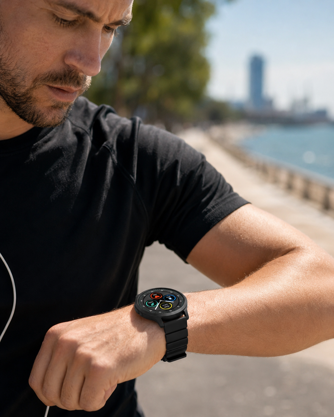 KSIX Core 3 Nero – Smartwatch AMOLED 1,32" con Chiamate Bluetooth, IP67 e Cinturino Magnetico