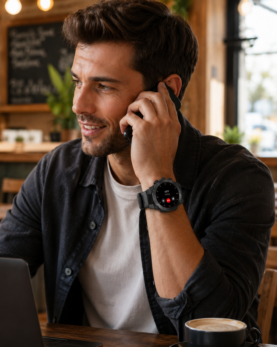 KSIX Titanium Nero – Smartwatch AMOLED 1,43" con 2 Cinturini, Chiamate Bluetooth e IP67