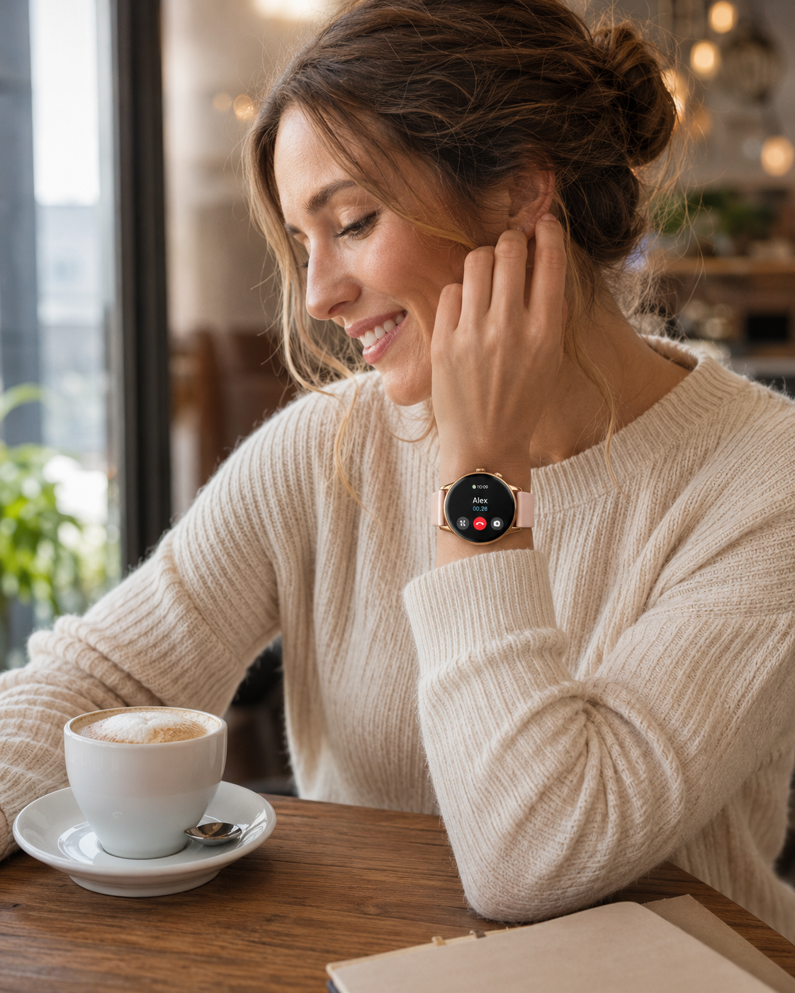 KSIX Core 2 Rosa – Smartwatch AMOLED 1,43" con Chiamate Bluetooth, Assistente Vocale e IP67