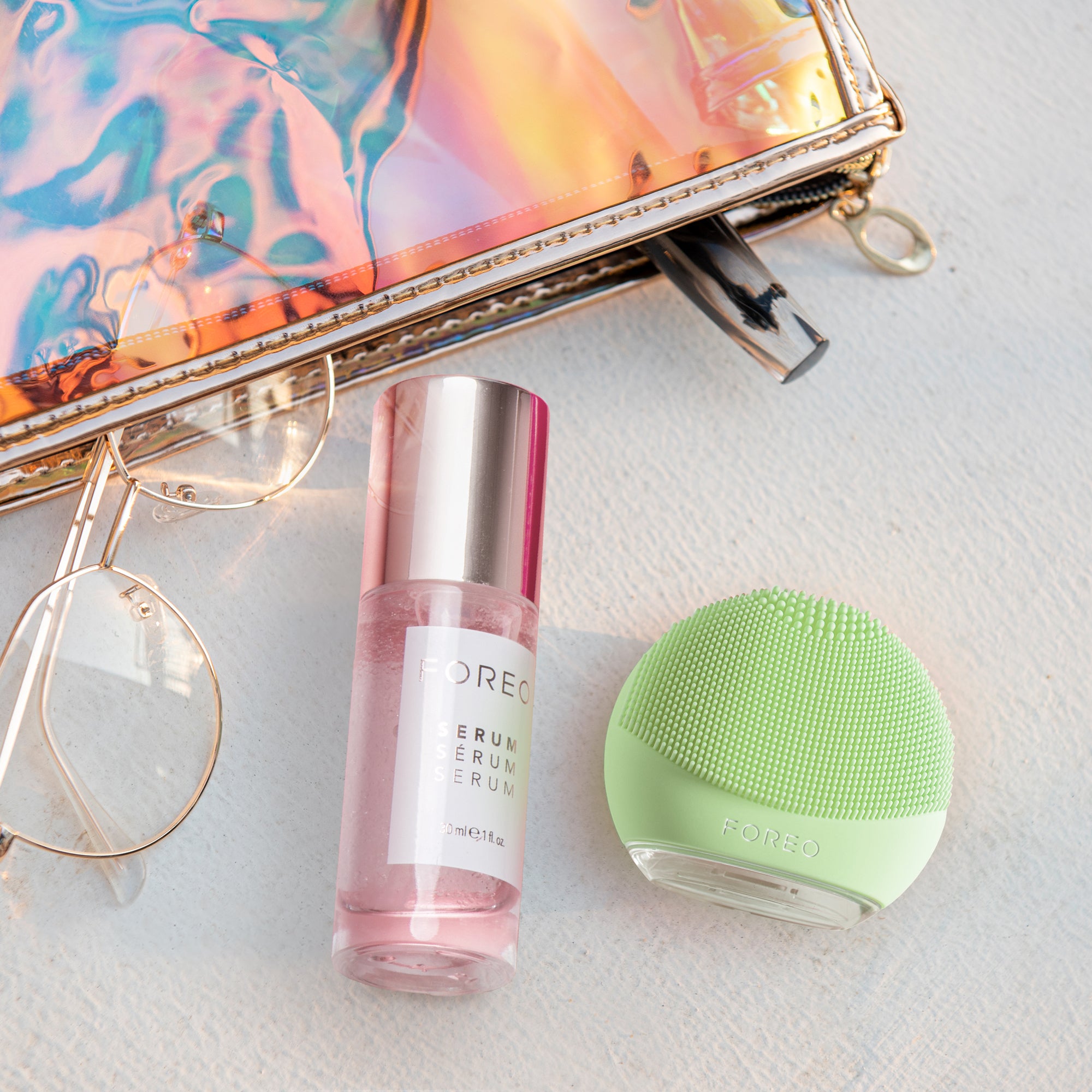 FOREO LUNA™ 4 Go Pistachio – Spazzola Detergente Viso Compatta con Massaggio Rassodante