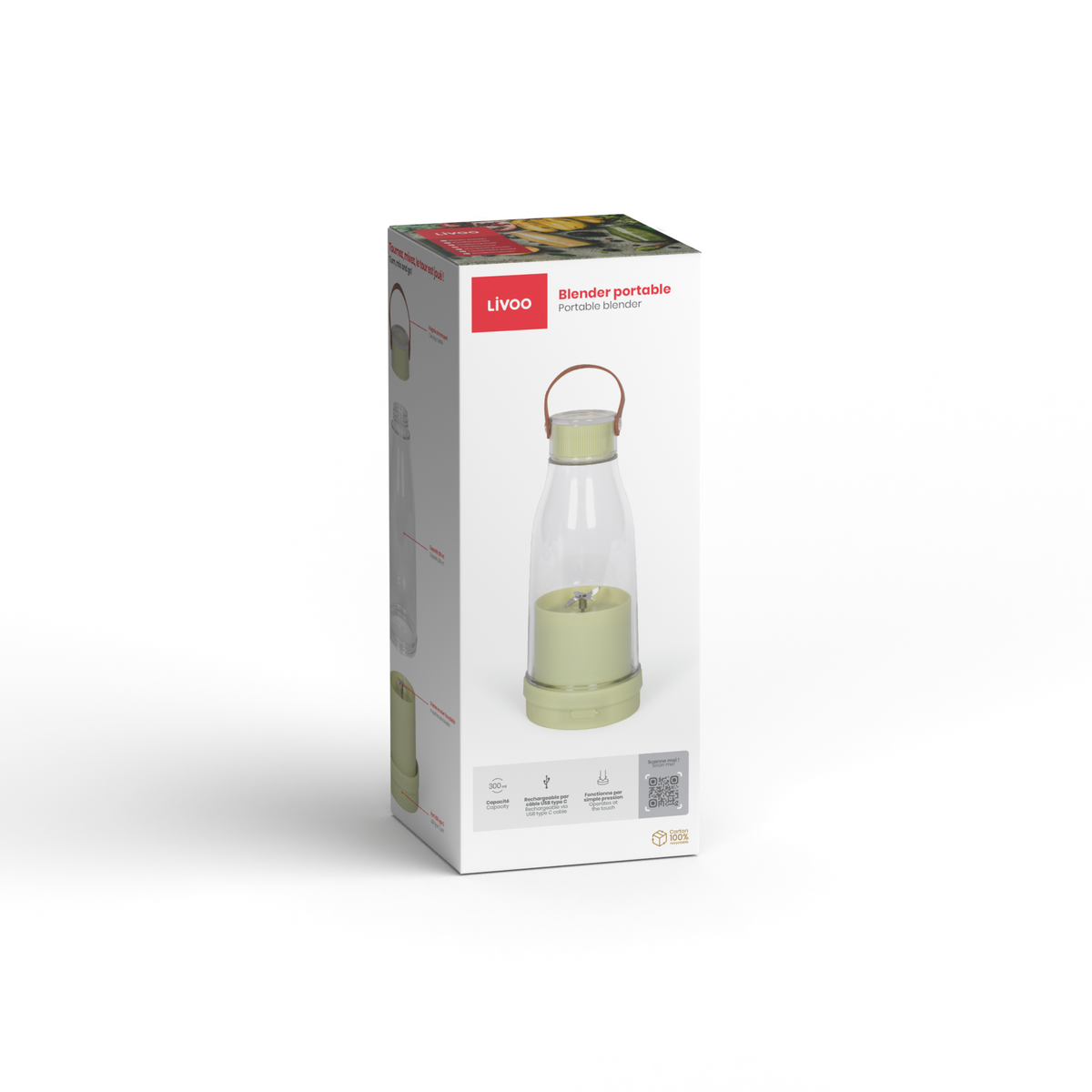 Delta Portable Blender Green– Frullatore Portatile Ricaricabile USB