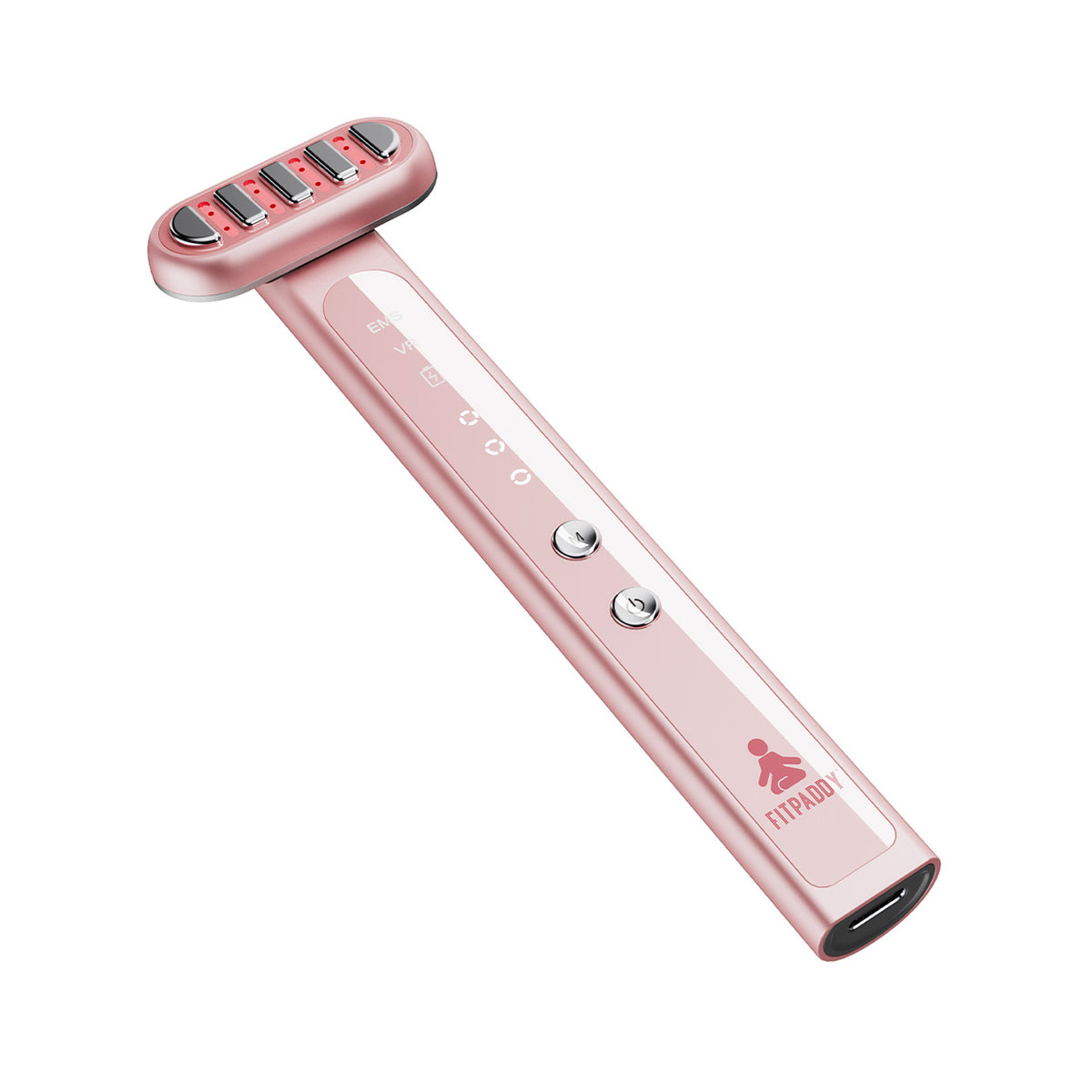 FITPADDY FITSKIN – Massaggiatore Viso con EMS, LED, Calore e Testina 360°