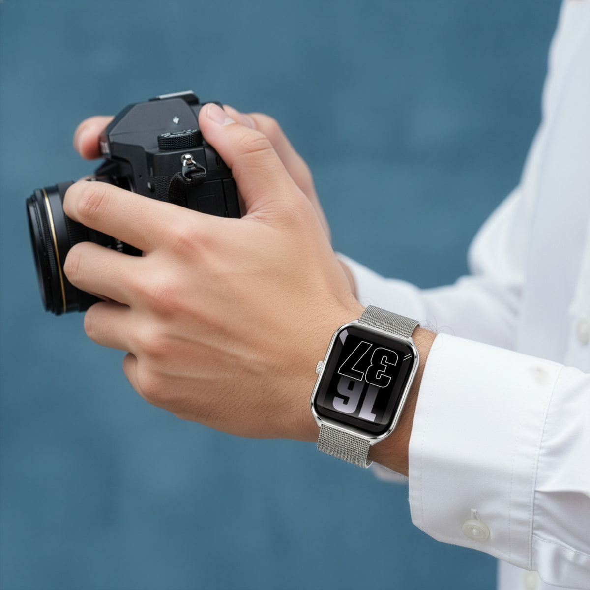 MAXCOM FW74 Aurum Slim Silver – Smartwatch AMOLED