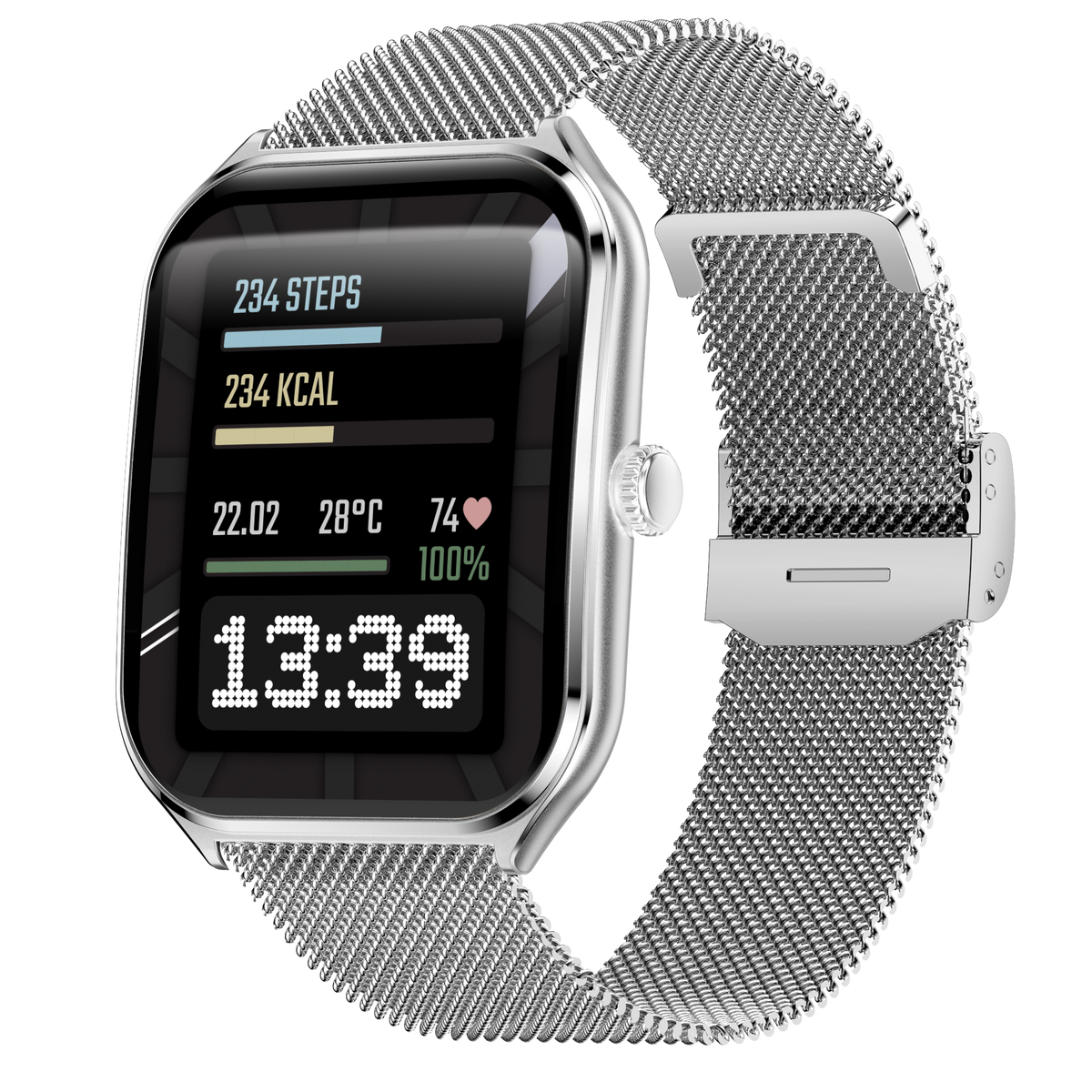 MAXCOM FW74 Aurum Slim Silver – Smartwatch AMOLED