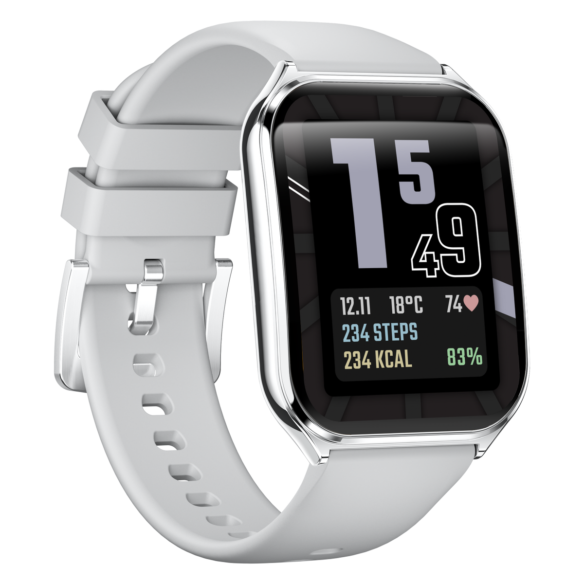MAXCOM FW74 Aurum Slim Silver – Smartwatch AMOLED