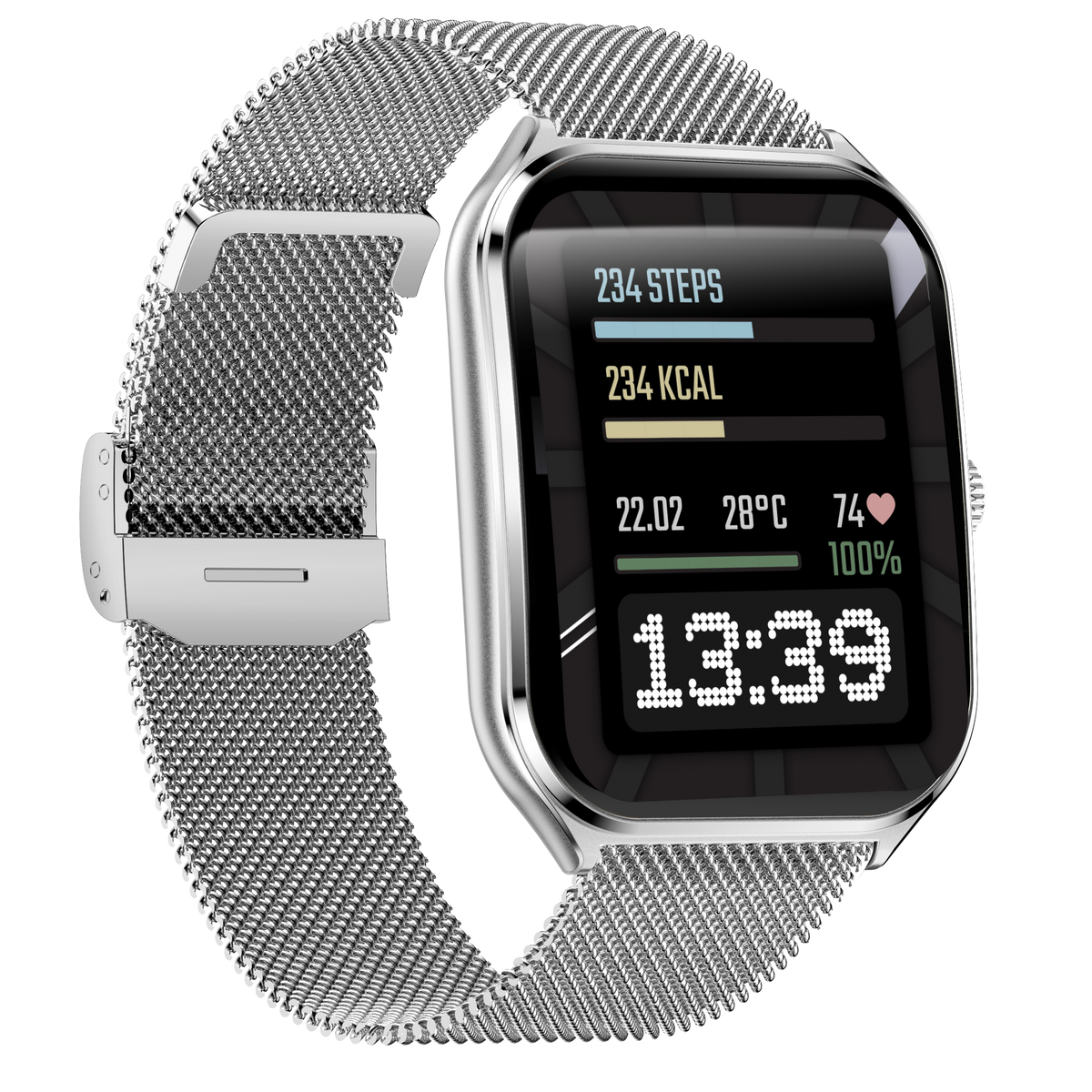 MAXCOM FW74 Aurum Slim Silver – Smartwatch AMOLED