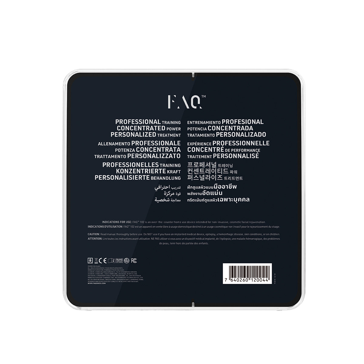 FAQ™ 102 Dispositivo anti-age e antirughe con EMS, RF e 8 luci LED