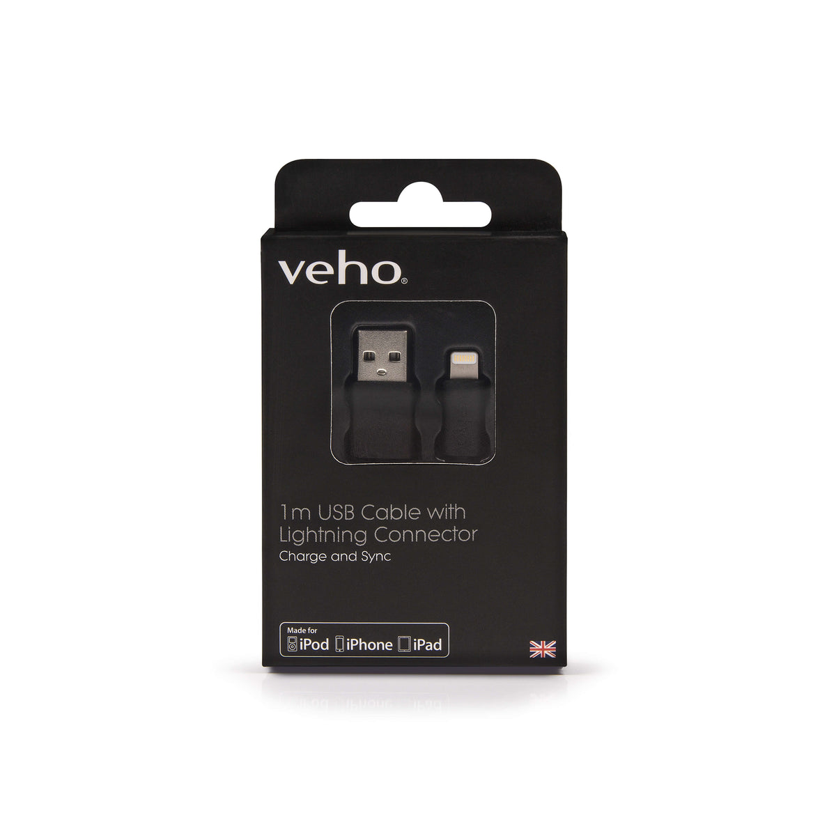 Veho Pebble Certified MFi Lightning To USB (1 Metro)