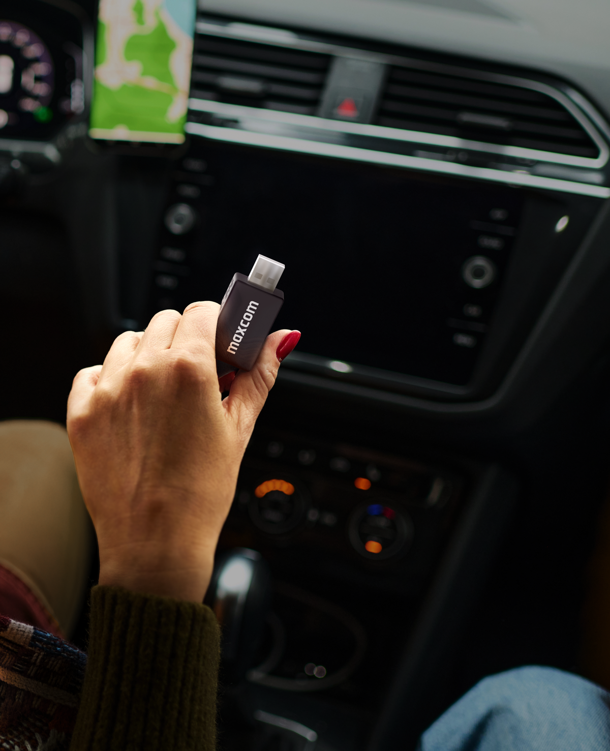 MAXCOM MC02 Wave Adapter Wireless Auto – Connessione CarPlay e Android Auto