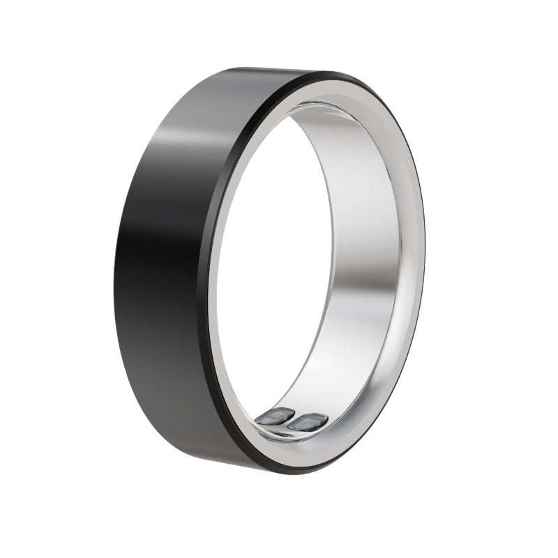 MAXCOM mRing MR200 Nero in Ceramica – Smart Ring per Salute, Sonno e Attività Quotidiana
