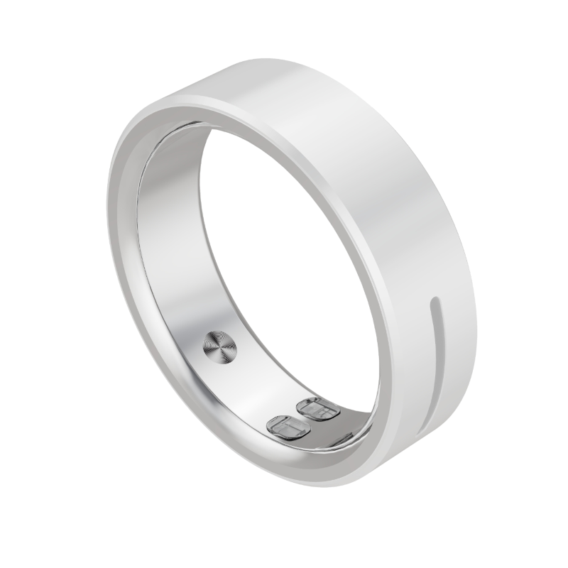 MAXCOM mRing MR200 Bianco in Ceramica – Smart Ring per Salute, Sonno e Fitness Quotidiano
