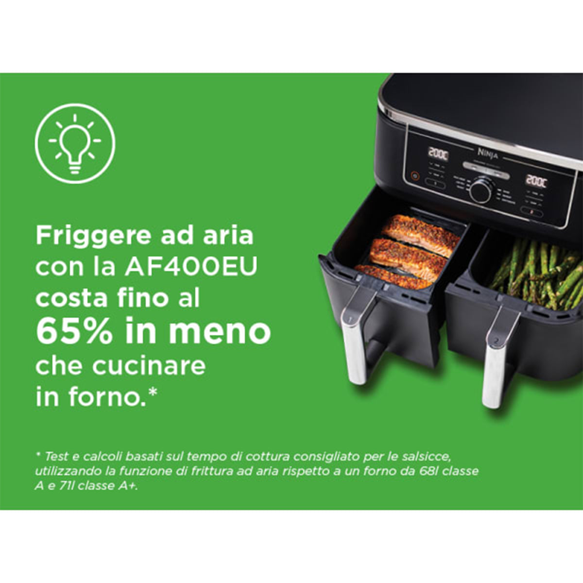 Ninja Friggitrice ad Aria Dual Zone MAX da 9,5 Lt AF400EU