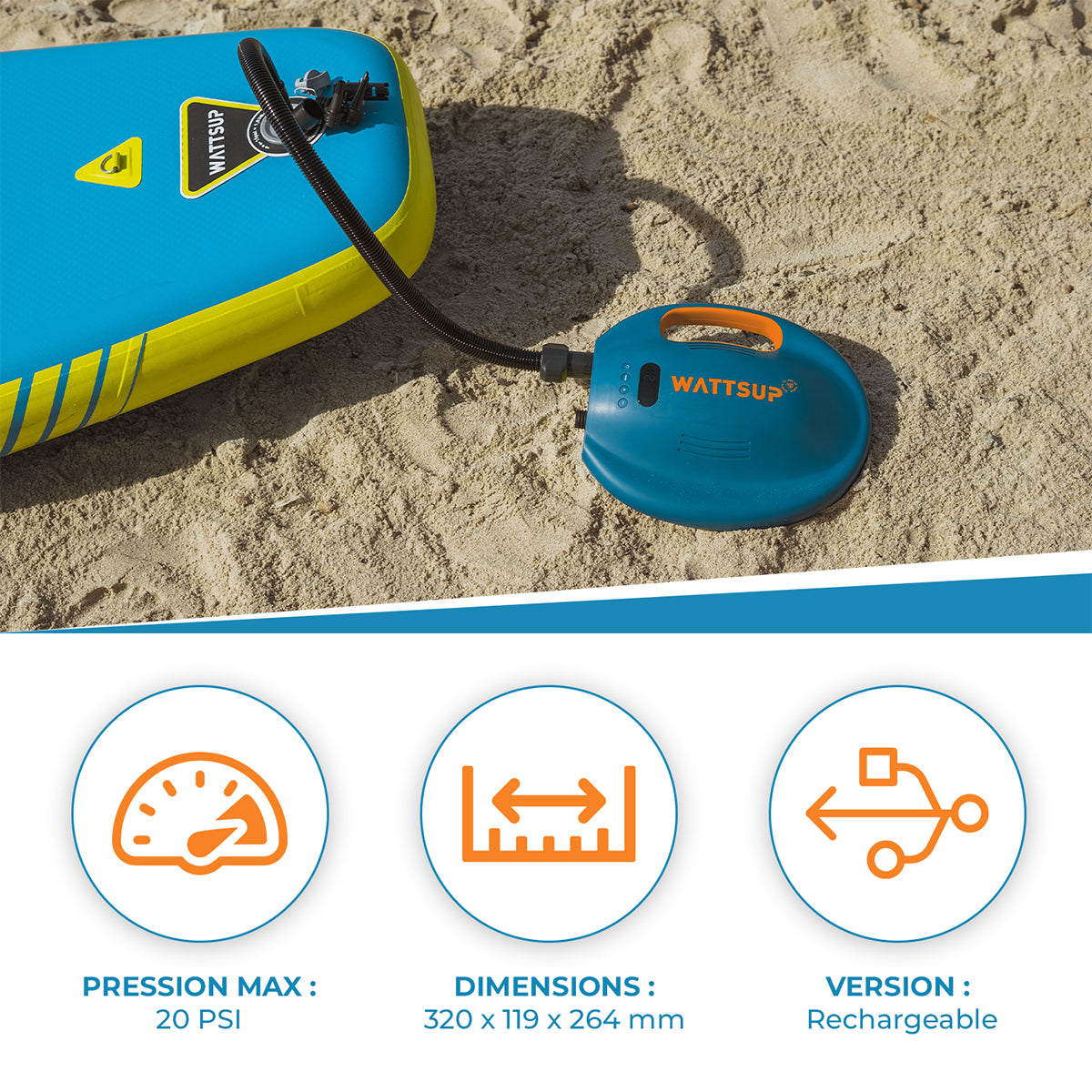 Wattsup Swift+ – Pompa Elettrica SUP Ricaricabile