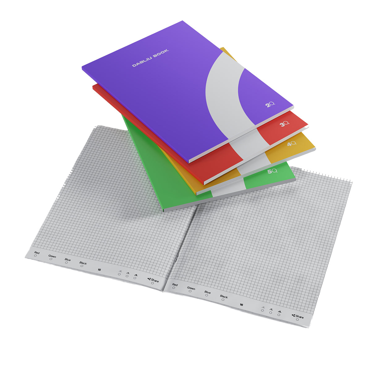 Wacebo Dabliu Book - quaderni intelligenti A4 quadretti (5x