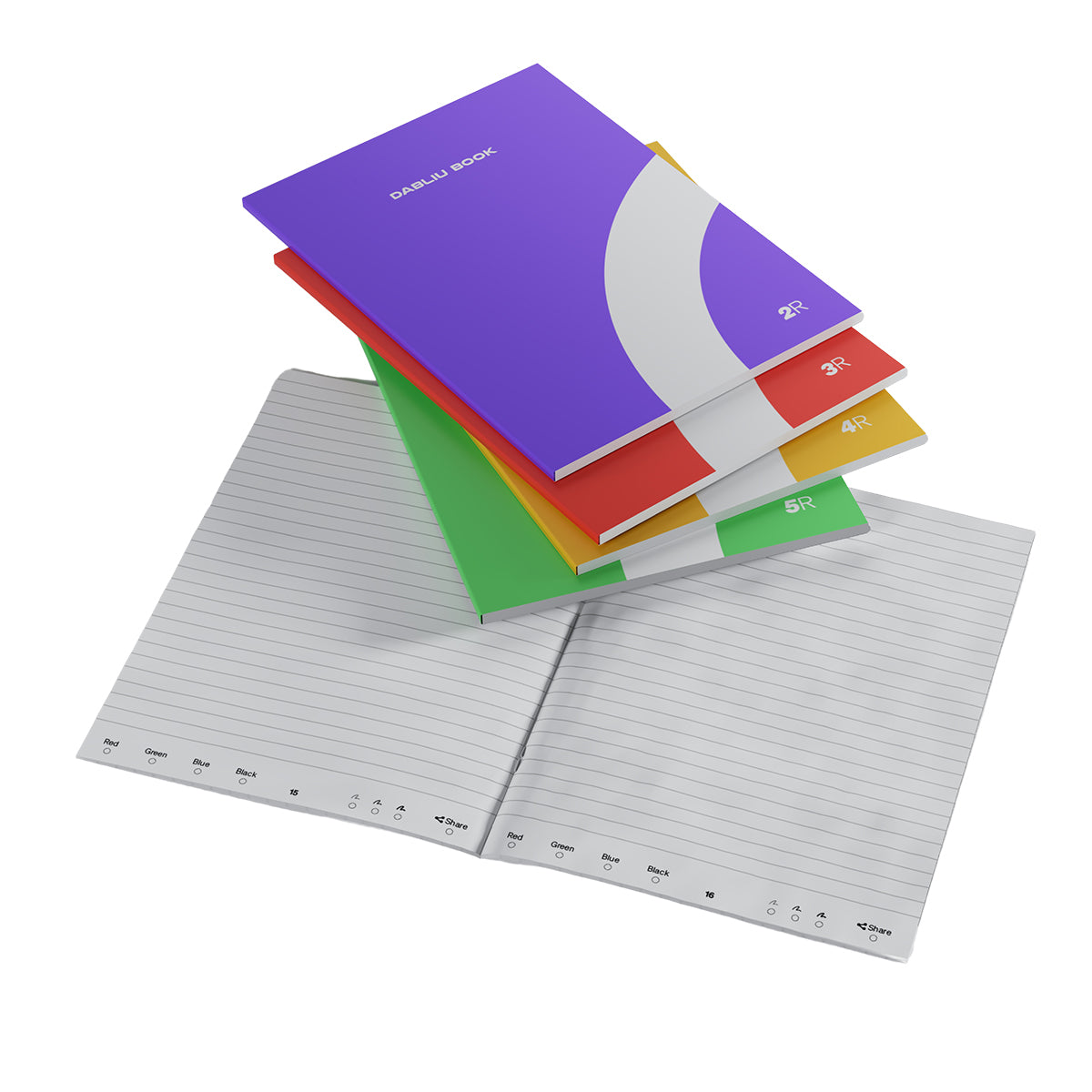 Wacebo Dabliu Book - quaderni intelligenti A4 righe (5x)