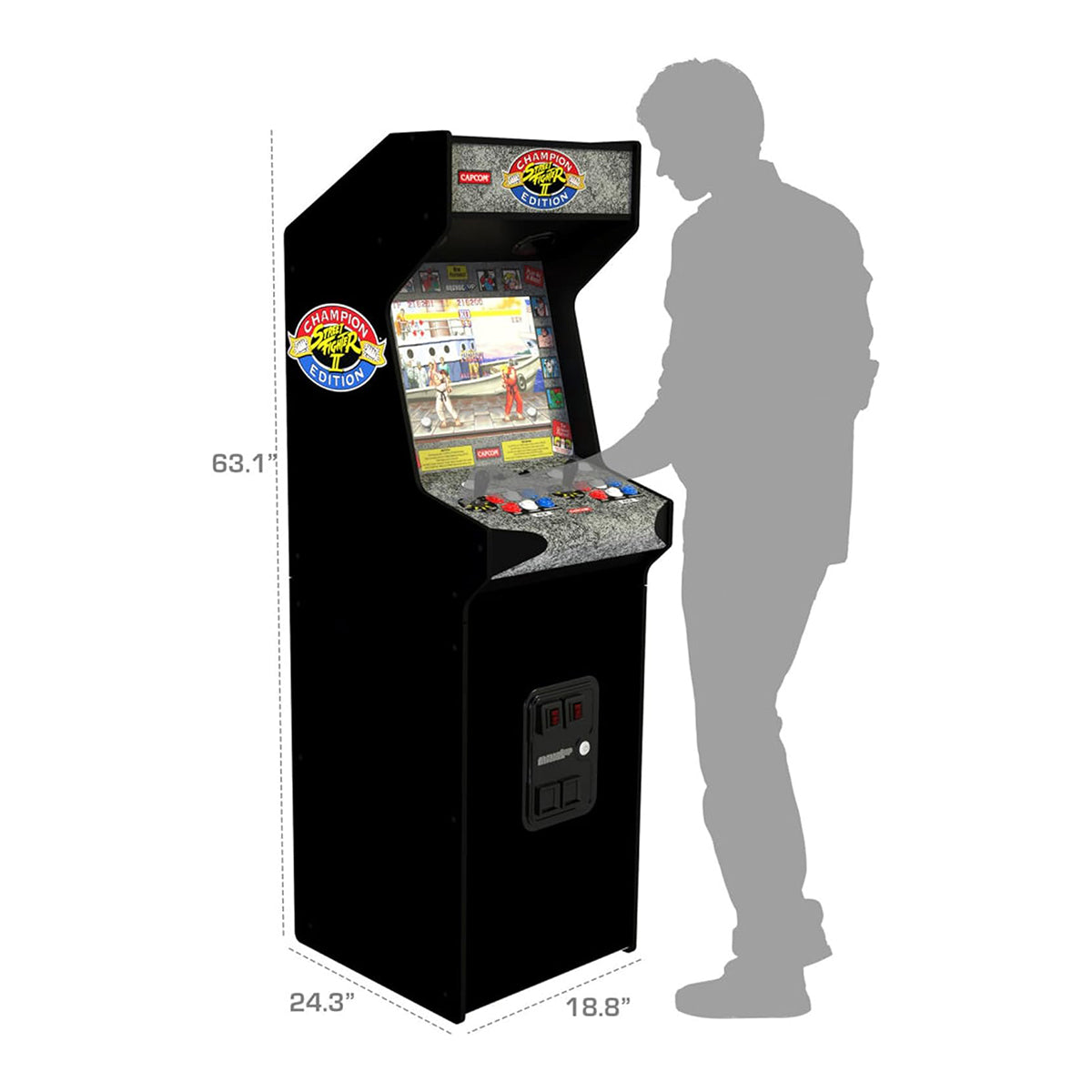 Arcade 1Up Street Fighter Deluxe Arcade Riserless