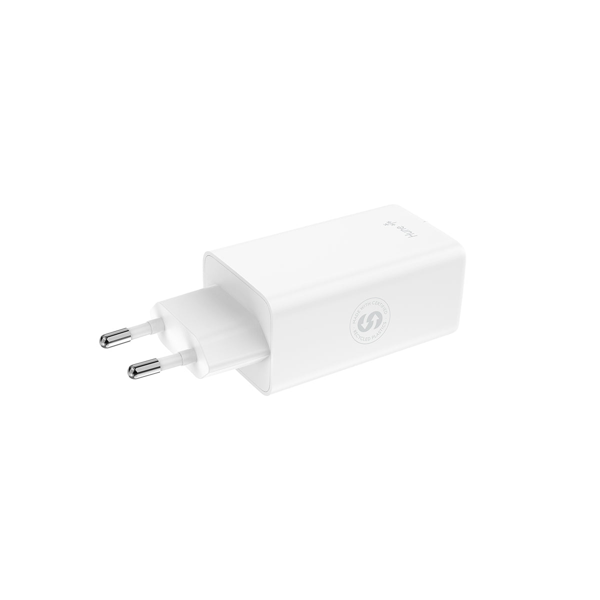 HUNE HURON 65W – Caricatore GaN Multiporta 2 USB-C + USB-A in Materiali Riciclati