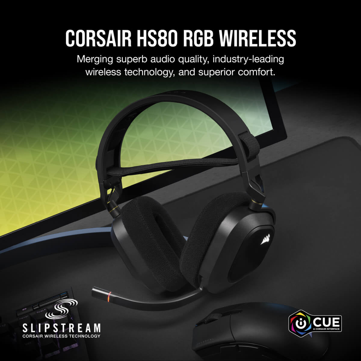 Corsair HS80 RGB Wireless Cuffie con Microfono