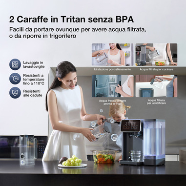 JIMMY R9 – Purificatore d’Acqua a Osmosi Inversa da Banco con Acqua Calda Istantanea