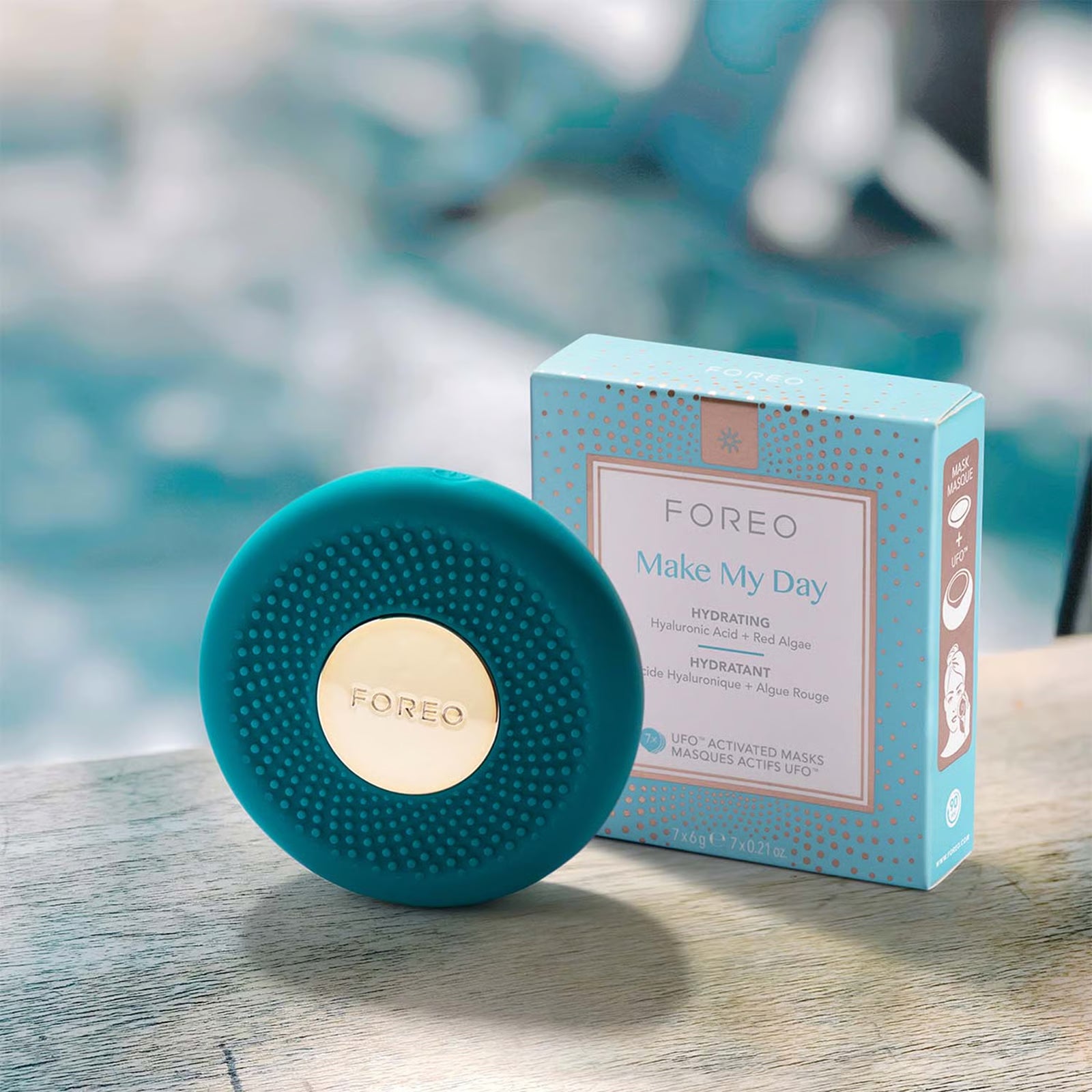 FOREO UFO™ 3 Go Evergreen – Dispositivo Smart per Maschere Viso con LED e Termoterapia