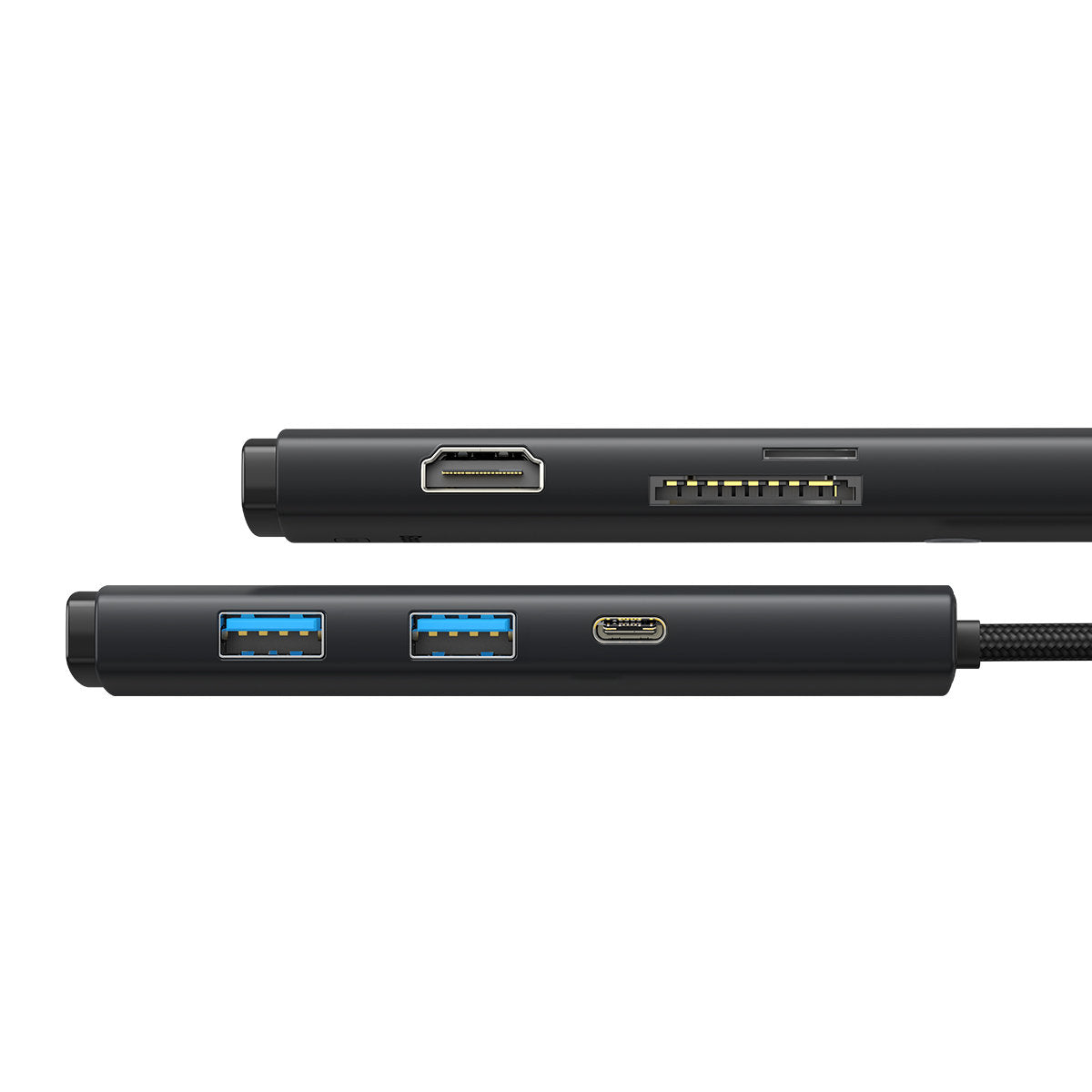 Baseus Lite Series 6-Port Type-C HUB docking station 2 USB 3.0, 1 HDMI, 1 MicroSD/SD black WKQX050101