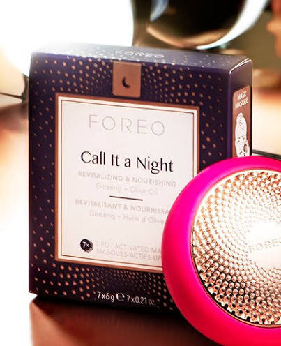 FOREO Call It A Night – Maschera Viso Nutriente e Rivitalizzante per UFO™ (Confezione da 7)