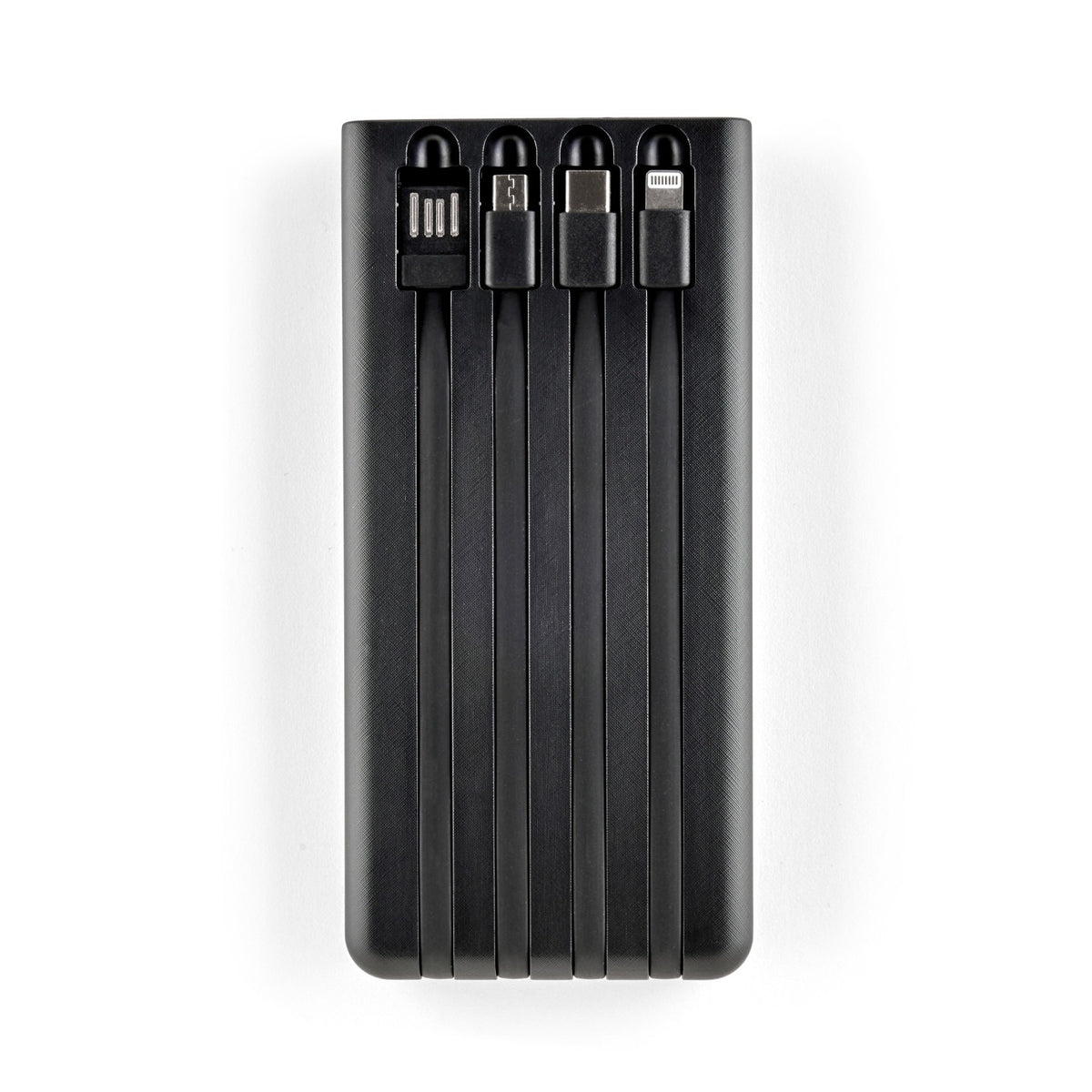 Livoo Solar Power Bank 10.000 mAh – Batteria Esterna Solare 10W con Cavi Integrati e Torcia LED