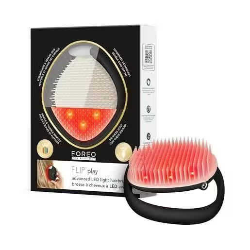 FOREO FLIP™ Play Advanced LED Light Hairbrush Midnight Magic – Spazzola LED per Cute e Capelli