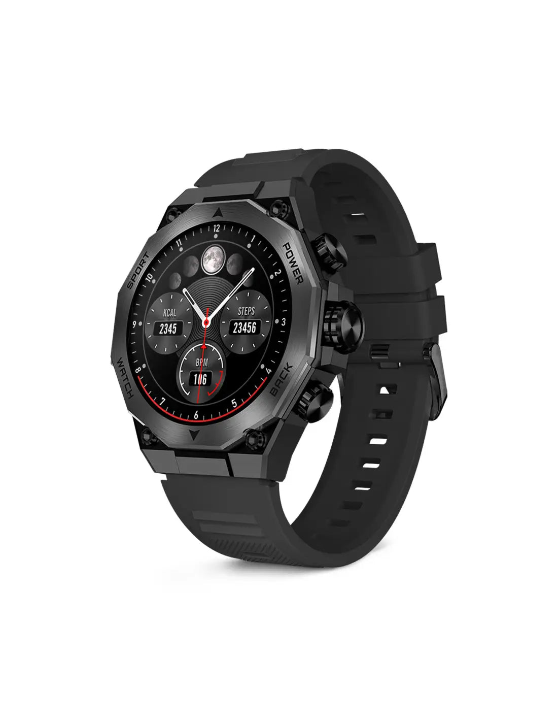 KSIX Titanium Nero – Smartwatch AMOLED 1,43" con 2 Cinturini, Chiamate Bluetooth e IP67