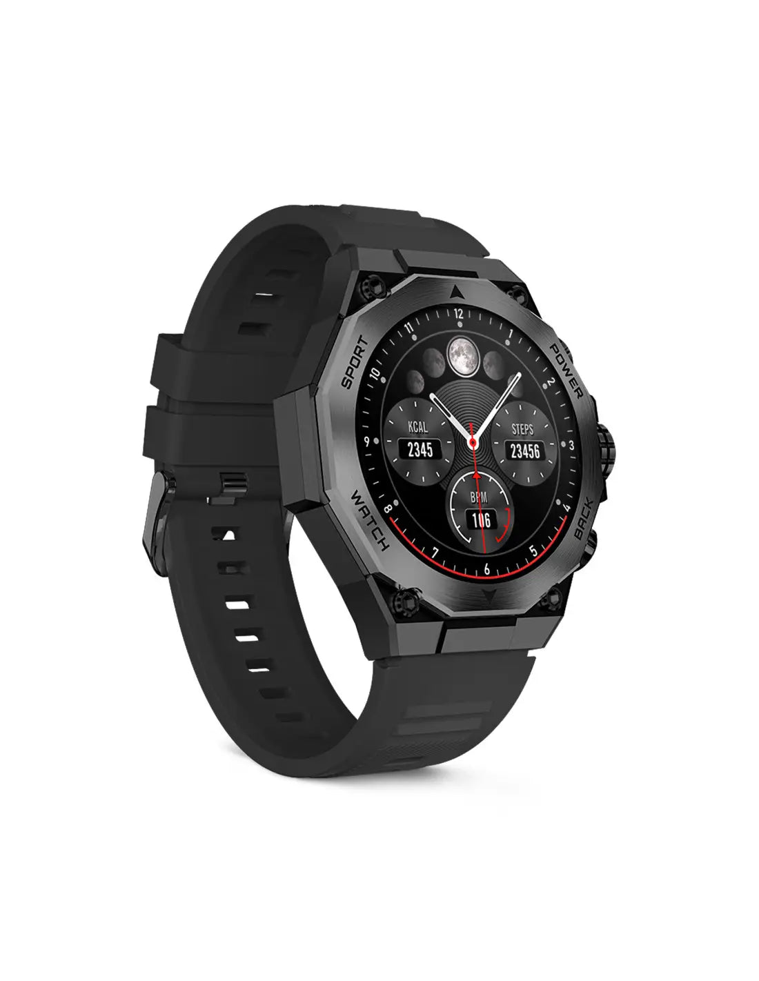 KSIX Titanium Nero – Smartwatch AMOLED 1,43" con 2 Cinturini, Chiamate Bluetooth e IP67