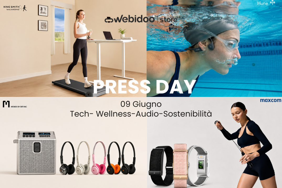 Press Day Webidoo Store: il 9 giugno tecnologia, design e benessere incontrano il retail