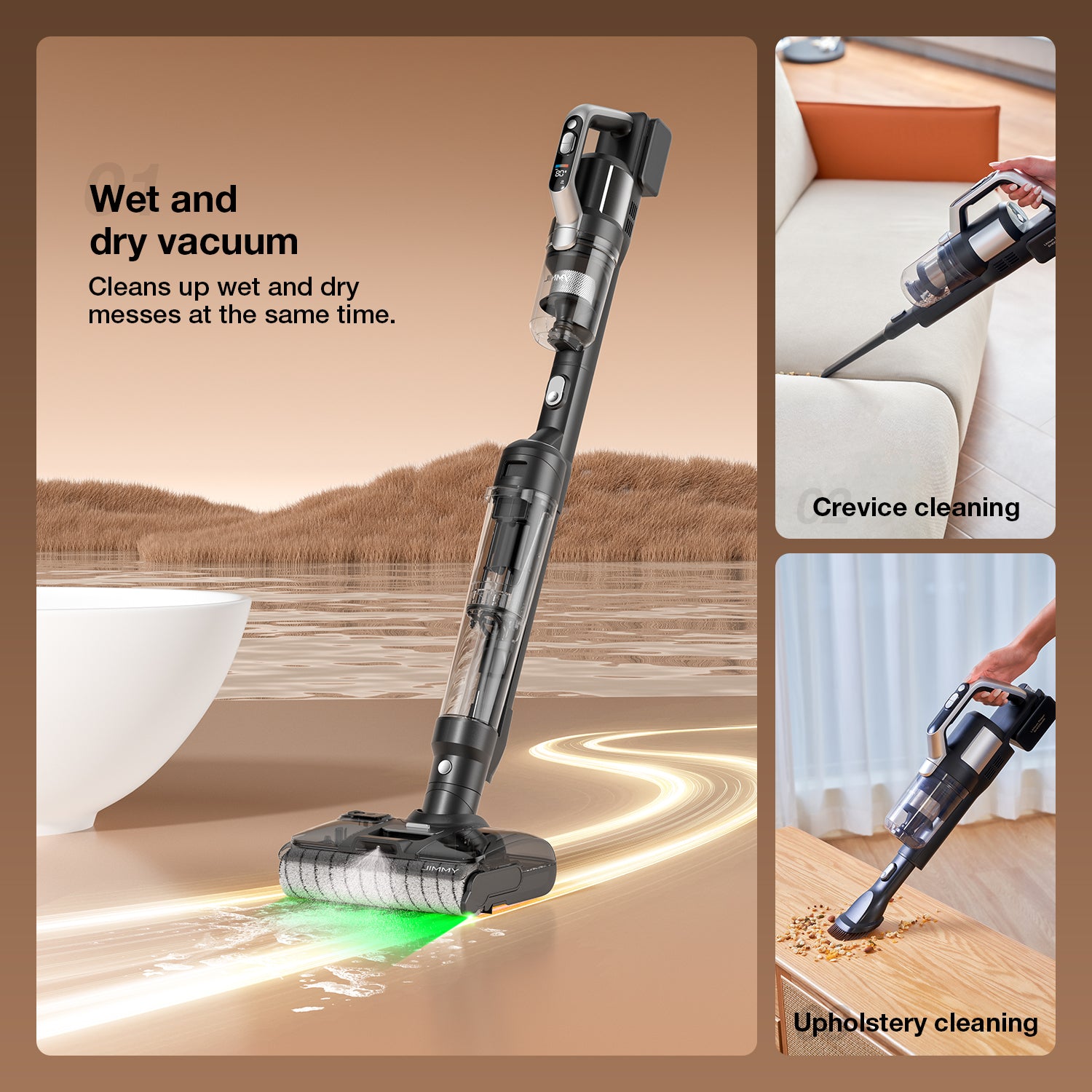 JIMMY PW11 Plus – Aspirapolvere Lavapavimenti Cordless Wet & Dry 3 in 1