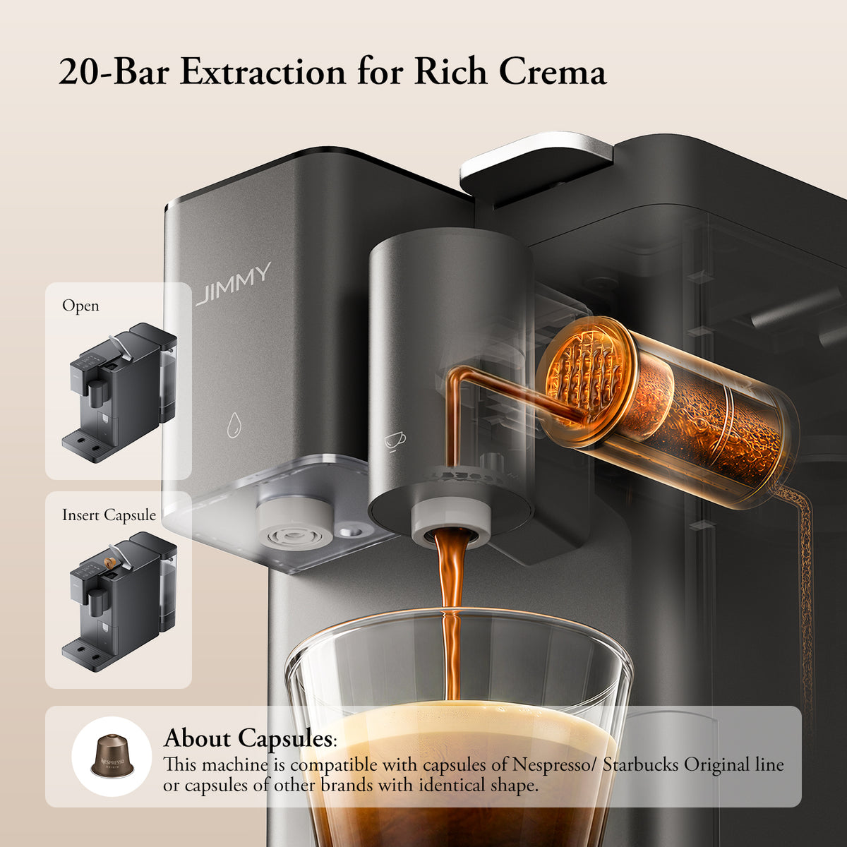 JIMMY Nespure N9 – Purificatore d’Acqua e Macchina da Caffè